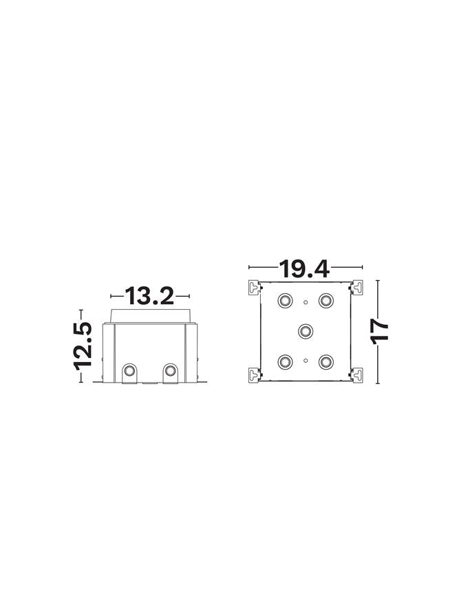 Техническо осветление DUSTY Черен PVC аксесоар L17 W19.5 H12.5см - alternate view