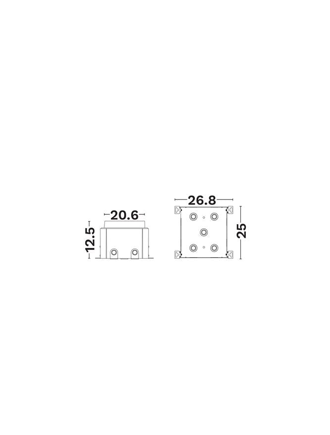 Техническо осветление DUSTY Черен PVC аксесоар L25 W26.8 H12.5см