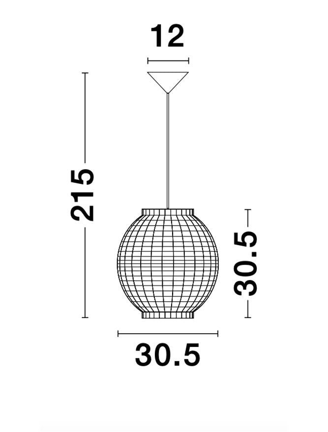 Висящо осветително тяло (пендел) GRIFFIN 12W LED Сушен воден хиацинт Черен текстилен кабел