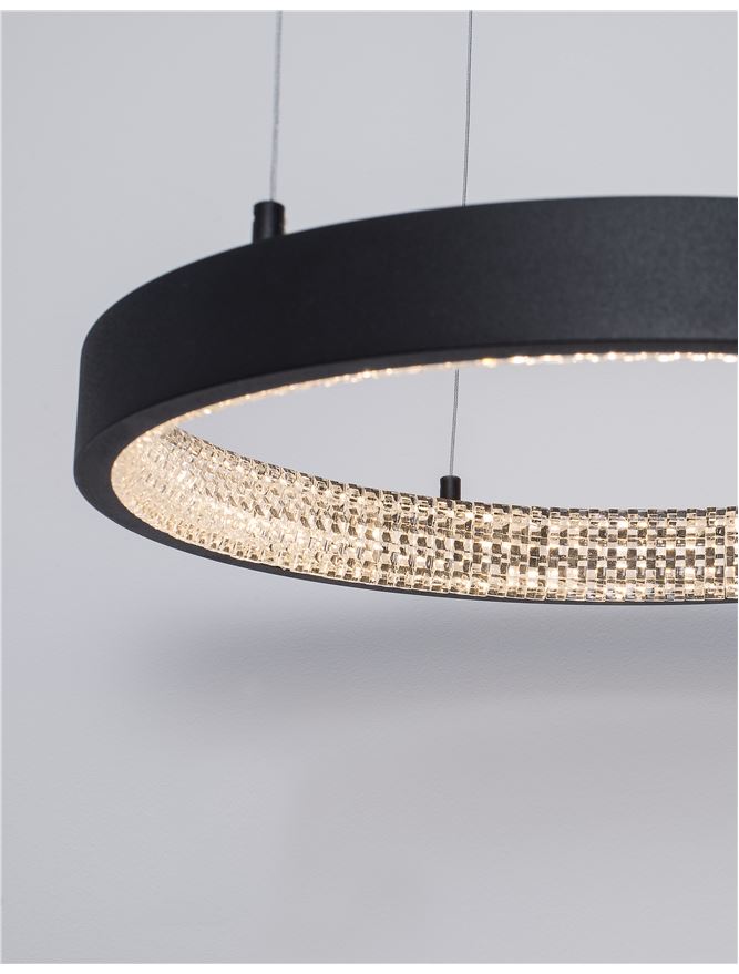 Висящо осветително тяло (пендел) PRESTON 30W Пясъчно черен