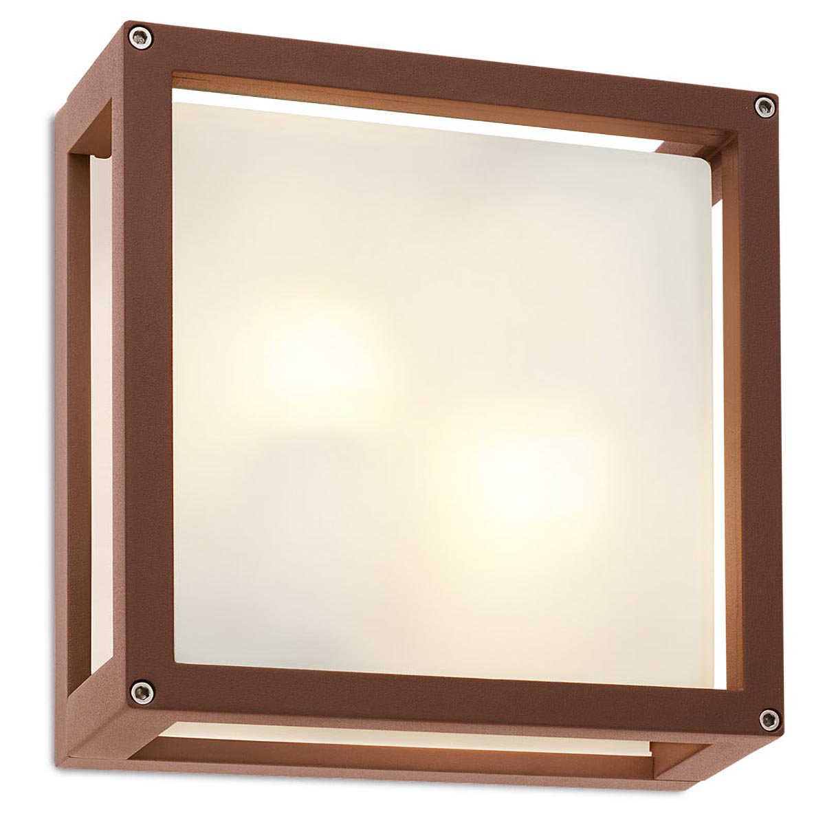Стенен/таванен осветител BRICK E27 2X42W IP54 Вграден R SQ
