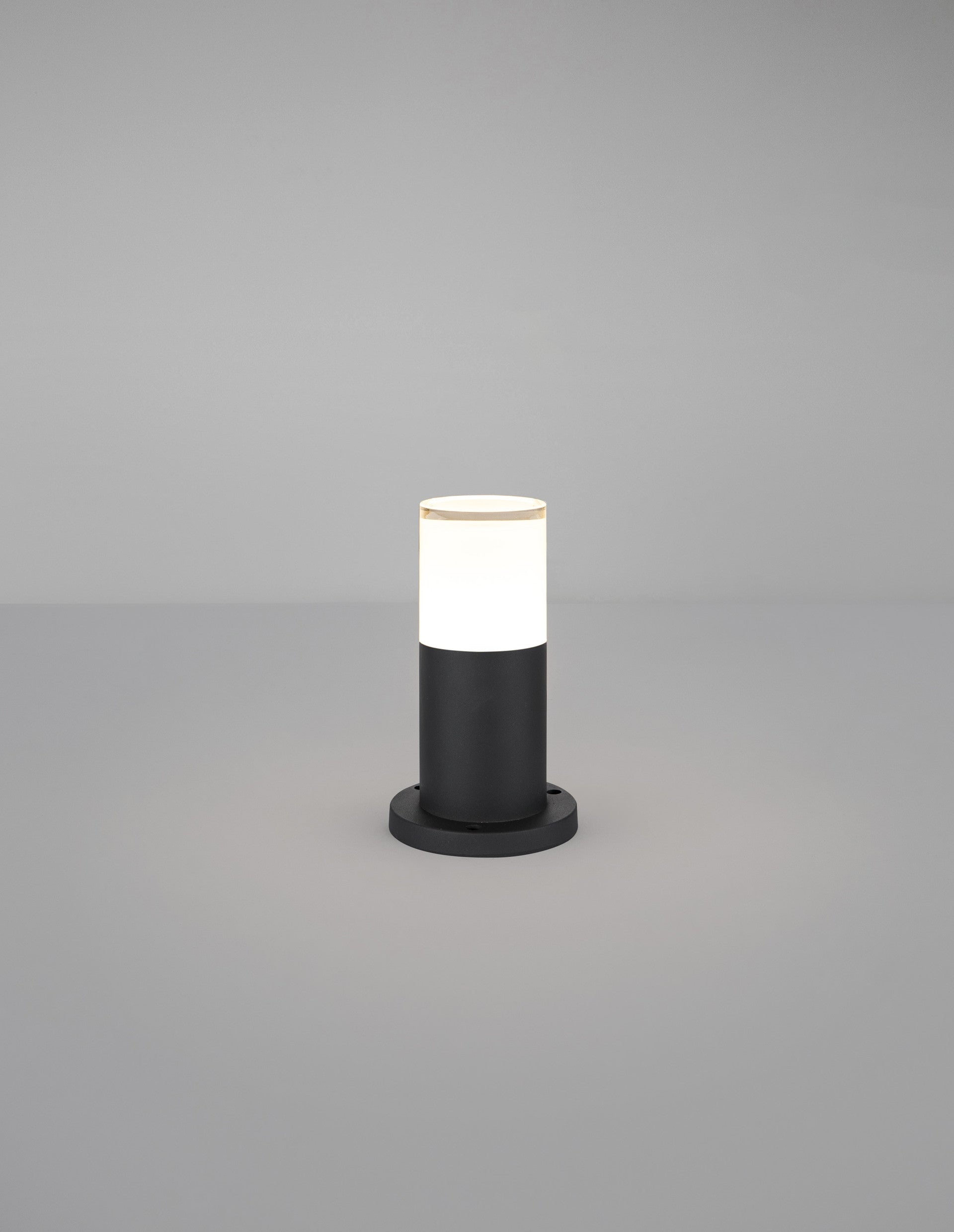 Външен аплик NOTEN LED 8W Пясъчно черен алуминий с прозрачен и бял акрил ⌀9 H20см IP65