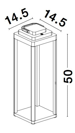 Външен аплик FIGI 2W LED Тъмен антрацит леят алуминий IP65