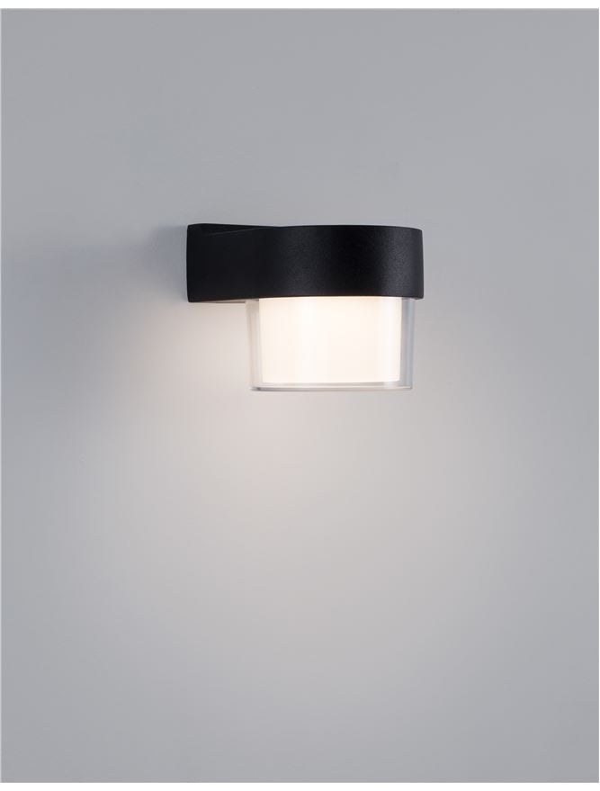 Външен аплик DARF 5W LED Пясъчно черен алуминий и ABS IP65 3000K