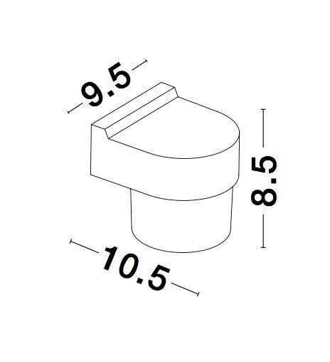 Външен аплик DARF 5W LED Пясъчно черен алуминий и ABS IP65 3000K