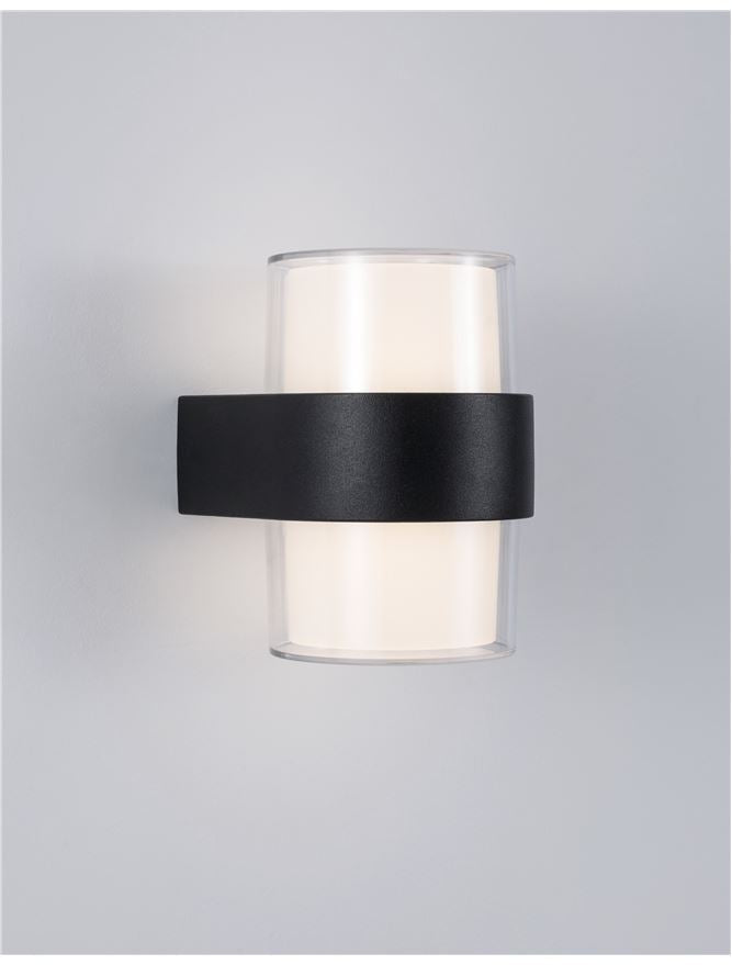 Външен аплик DARF 2x5W LED Пясъчно черен алуминий и ABS IP65 3000K