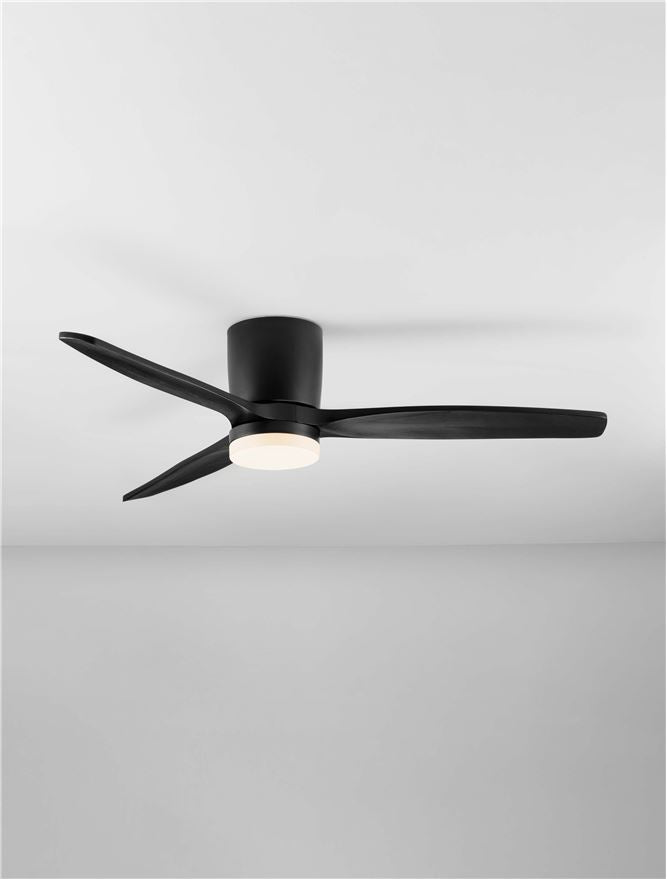 Висящо осветително тяло (пендел) ALOA 18W LED Пясъчно черен метал и акрил, черно дърво
