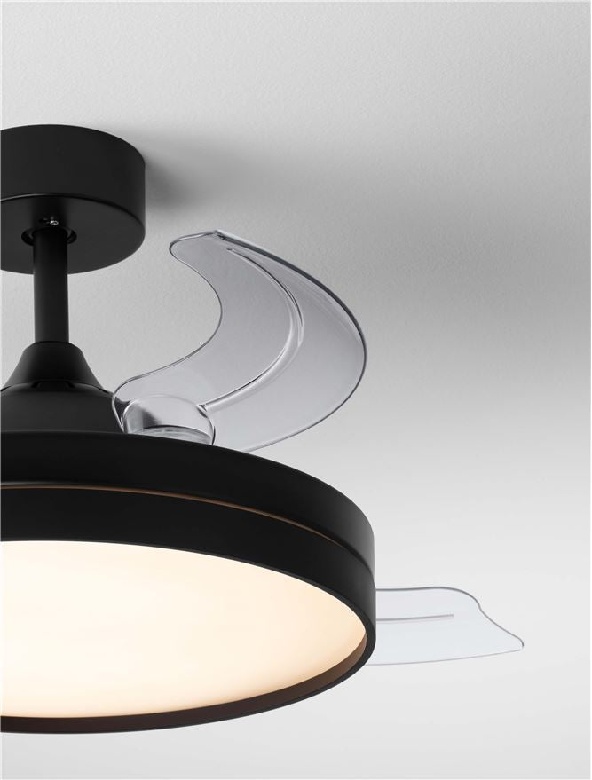 Висящо осветително тяло (пендел) NEVMA 36W LED Матово черен метал и ABS