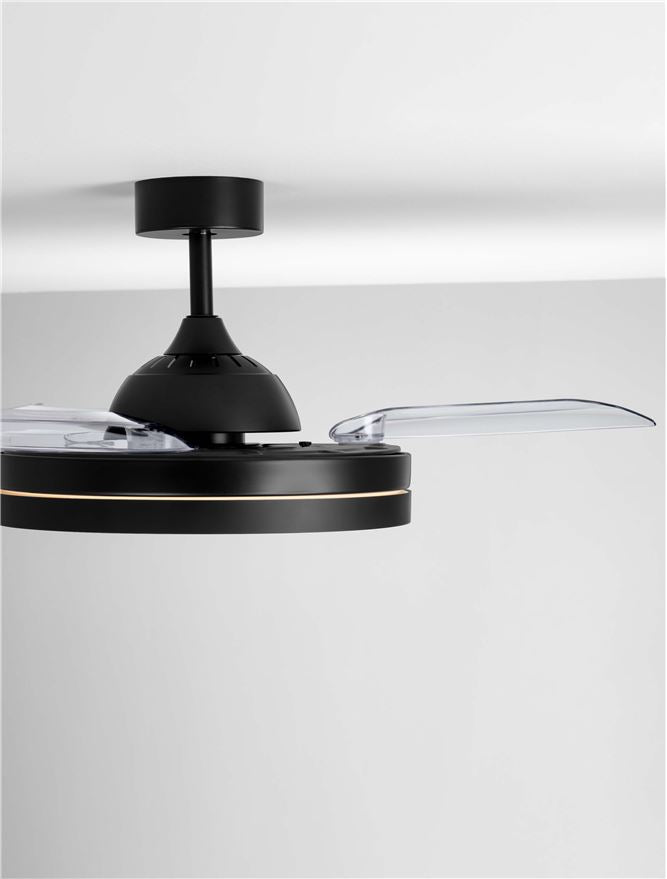 Висящо осветително тяло (пендел) NEVMA 36W LED Матово черен метал и ABS