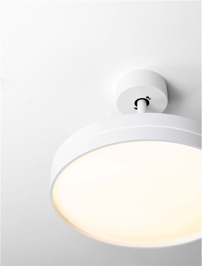 Висящо осветително тяло (пендел) NEVMA 36W LED Матово бял метал и ABS