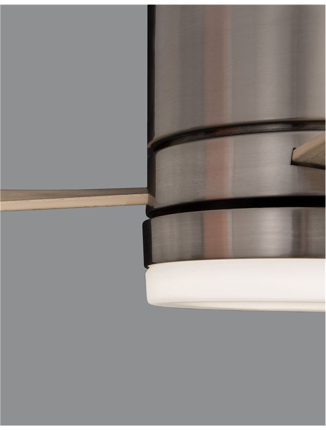 Плафон SATIN 35W Тъмен антрацит стомана и стъкло вентилатор Ø132 H25см