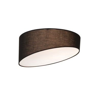 ПЛАФОН 3XE27 ЧЕРНА ТЪКАНА ТЪКАН+АКРИЛ Φ40ХH18CM PABLO