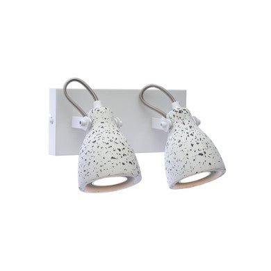 стенно осветително тяло 2XGU10 бял терацо 23x15x18cm DINO