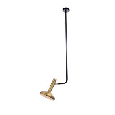 висящо осветително тяло 1xE27 месинг+черен 33x20xH120CM SHERLOCK