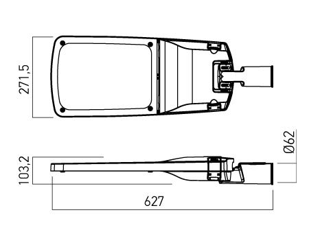 Улично осветление ARELUX LNX02CW S