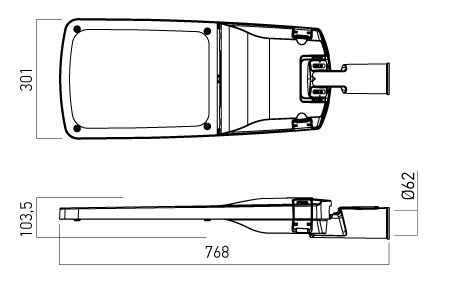 Улично осветително тяло Arelux LNX03NW S