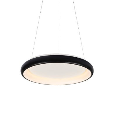 Висящо осветително тяло LED 45W CCT 3600Lm черен метал D61xH8,5cm DIANA