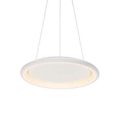 Висящо осветително тяло LED 45W CCT 3600Lm бял метал D61xH8,5cm DIANA