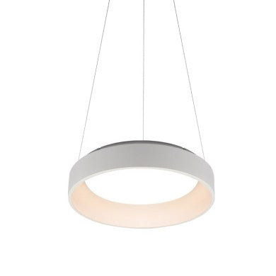 Висящо осветително тяло LED 48W CCT 5350Lm бял металик D60xH120cm APOLLO