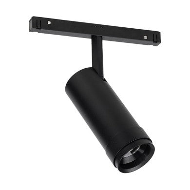 матов черен магнитен регулируем спот 48V DC 20W 3000K 1650LM макс. 20-50° OSRAM Ra90 Φ58*152MM