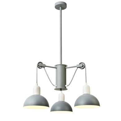 Висящо осветително тяло 3xE14 сив/бял метален D58x85см CEZANNE