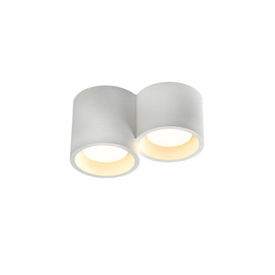 гипсов плафон 2 кръга натурален 215x110x110мм GENI 2xGX53