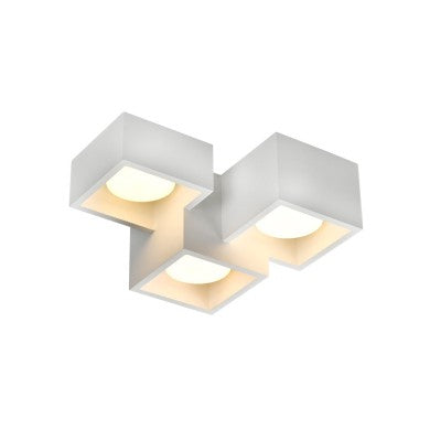 гипсов плафон 3-квадратен естествен 215x165x110 GENI 3xGX53