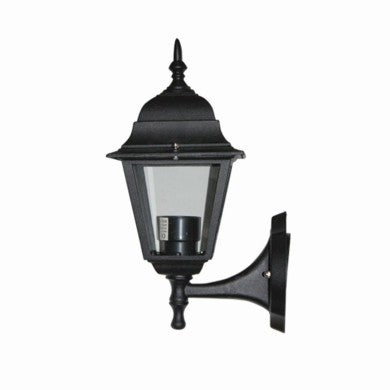 стенен фенер черен IR44 E27 60W стенен аплик черен IR44 E27 60W горен RAL C0026