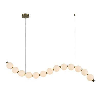 висящо осветително тяло LED 20W 1500LM 3000K IP20 златен алуминий + акрил
