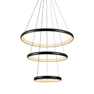 висящо осветително тяло LED 60W 4800LM CCT IP20 черен метал + акрил