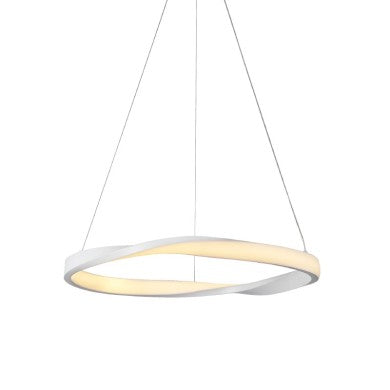 висящо осветително тяло LED 42W 3300LM CCT IP20 бял метал + акрил