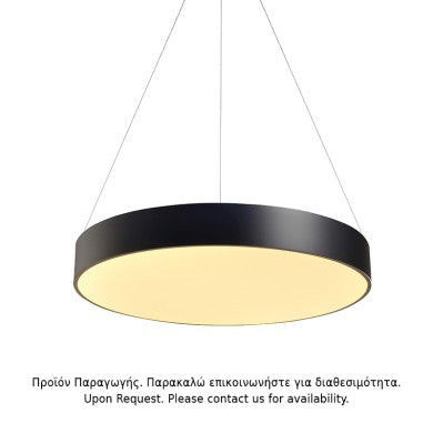 Висящо осветително тяло LED 60W 5600Lm CCT черен метал D75xH130cm OPTIMUS
