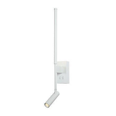 стенно осветително тяло LED 5W + COB 3W 700lm 3000K IP20 бял алуминий + акрил