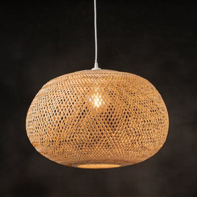 висящо осветително тяло 1xE27 бамбук D56xH35cm SYMI