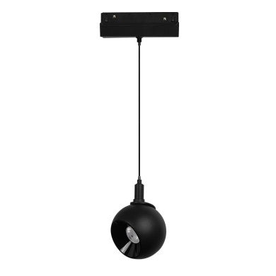 матов черен магнитен висящ пендел 48V DC 12W 4000K 1050lm 36° OSRAM Ra90 Ø100x134mm
