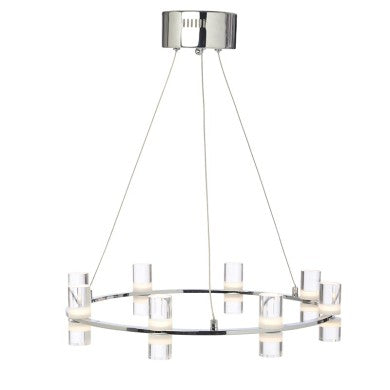 висящо осветително тяло LED2835 32W хром алуминий 3000K 2880lm D52xH131.5cm IONIAN