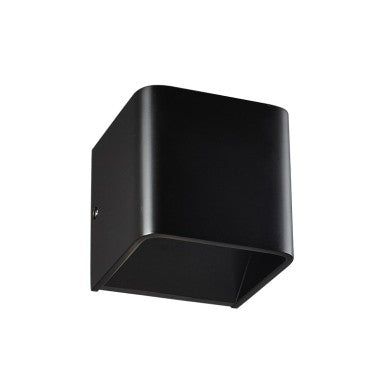 стенно осветително тяло черно LED нагоре-надолу куб 1X3W 230V 3000K 30000H NEPHELE