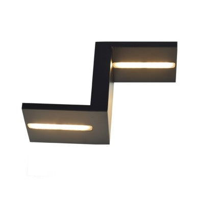 стенно осветително тяло LED обърнат TETRIS черен 2Χ4W 230V 3000K 30000HRS 23X10X12CM