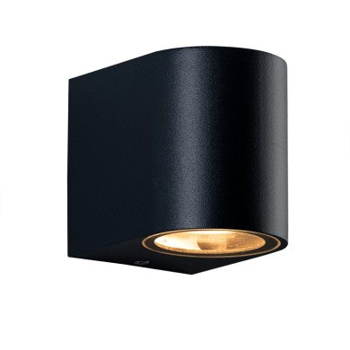 Стенно осветително тяло GU10 230V AC пясъчен черен IP65 макс. 35W