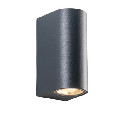 Стенен осветител GU10 тъмно сив 230V AC IP65 макс. 2x35W