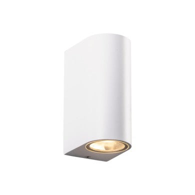 Стенен осветител GU10 матов бял 230V AC IP65 макс. 2x35W