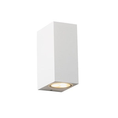 Стенен осветител GU10 матов бял 230V AC IP65 макс. 2x35W