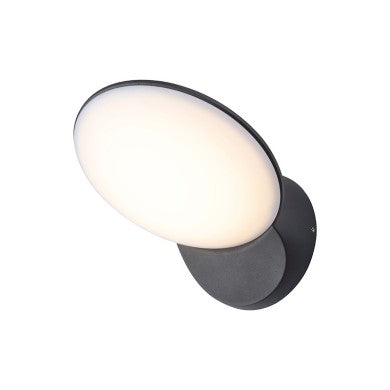 LED SMD стенен осветител 14W 630lm 110° 230V AC 3000K тъмно сиво CRI80 IP54 30000ч