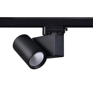 черно LED шинно осветително тяло 20W 3000K 3-фазен 38° 2000lm 230V AC Ra80