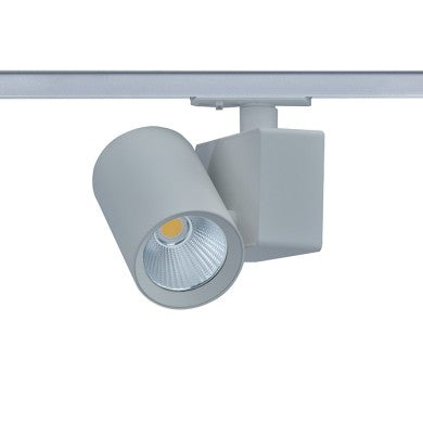 сиво шинно осветително тяло LED 20W 3000K 1-фазно 34° 2000lm 230VAC Ra80