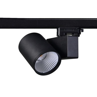 черно шинно осветително тяло LED 40W 3000K 3-фазно 38° 4000lm 230V AC Ra80