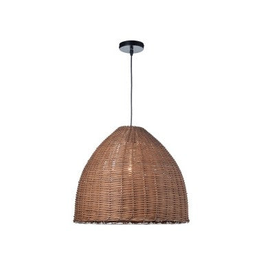 висящо осветително тяло 1xE27 кафяв ратан Φ45xH119cm OIA
