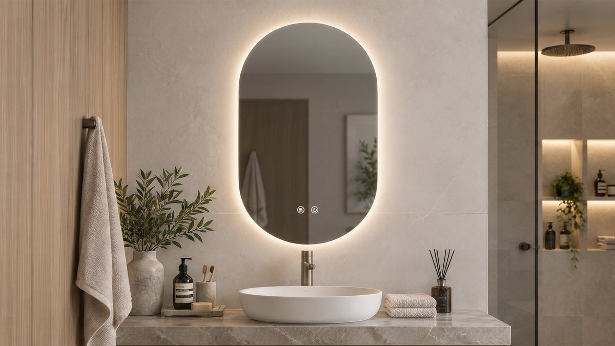 LED огледало Oval 50x80 см | Anti Fog | Touch Control | IP54