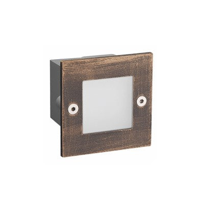 LED стъпково осветително тяло 70x70 червен 2W 6000K 100Lm 230V IP54 Ra80