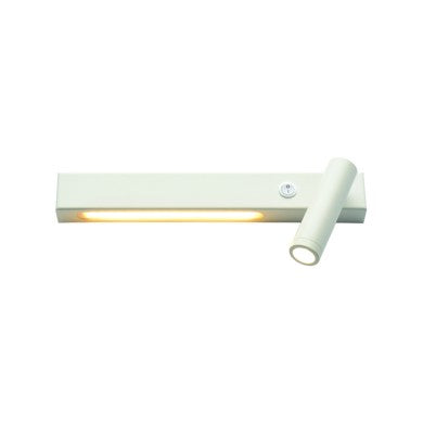 стенно осветително тяло LED 12W 3200K 980lm бял метал 28x11x8cm дясно